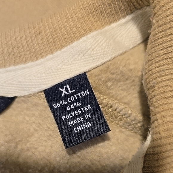 Roundtree & Yorke Men's Long Sleeve Tan 1/4 Zip-Up Sweater XL - Picture 3 of 4